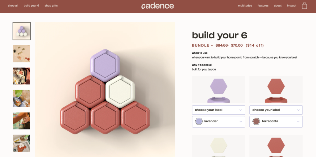 Cadence U/X design, Ecommerce experience